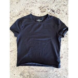 Abercrombie & Fitch Baby Tee Black Crop T-Shirt Women's Size S